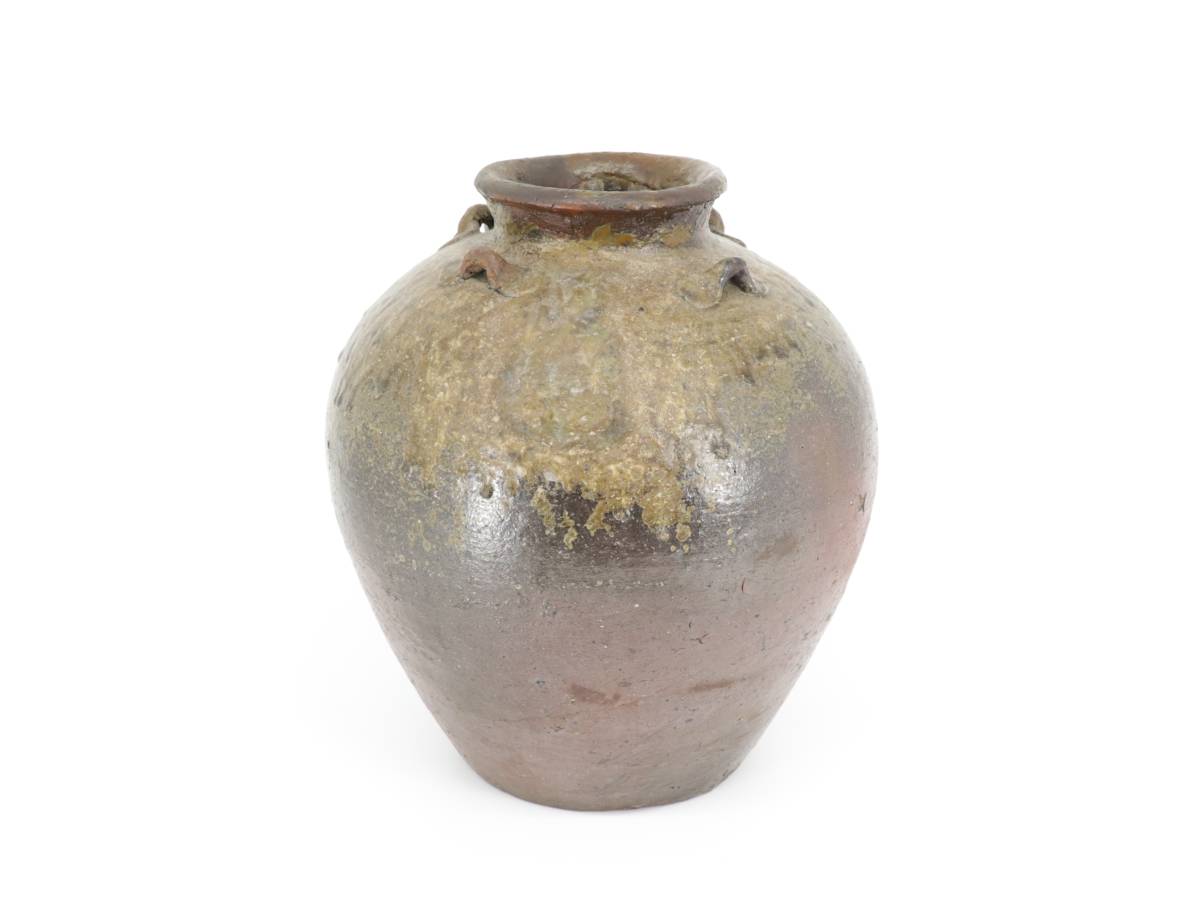 ボチャ【本物保証】古備前三耳種壷 桃山時代 古備前鑑定委員会鑑定書付