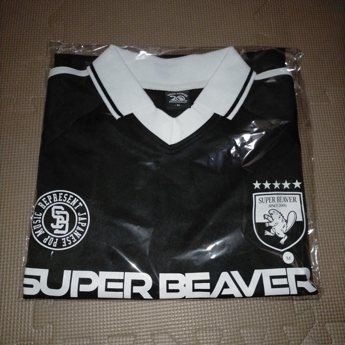 SUPERBEAVER サッカーシャツ 黒/ブラック Mサイズ スーパービーバー