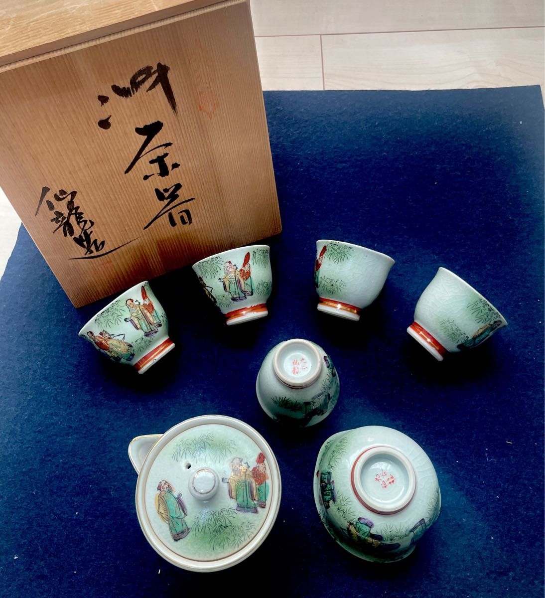 煎茶器セット 九谷焼 七賢人 仙龍｜Yahoo!フリマ（旧PayPayフリマ）