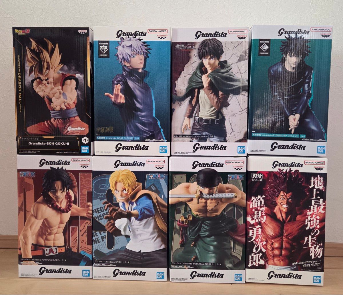 Grandista フィギュア 8体セット ドラゴンボール 呪術廻戦 ワンピース