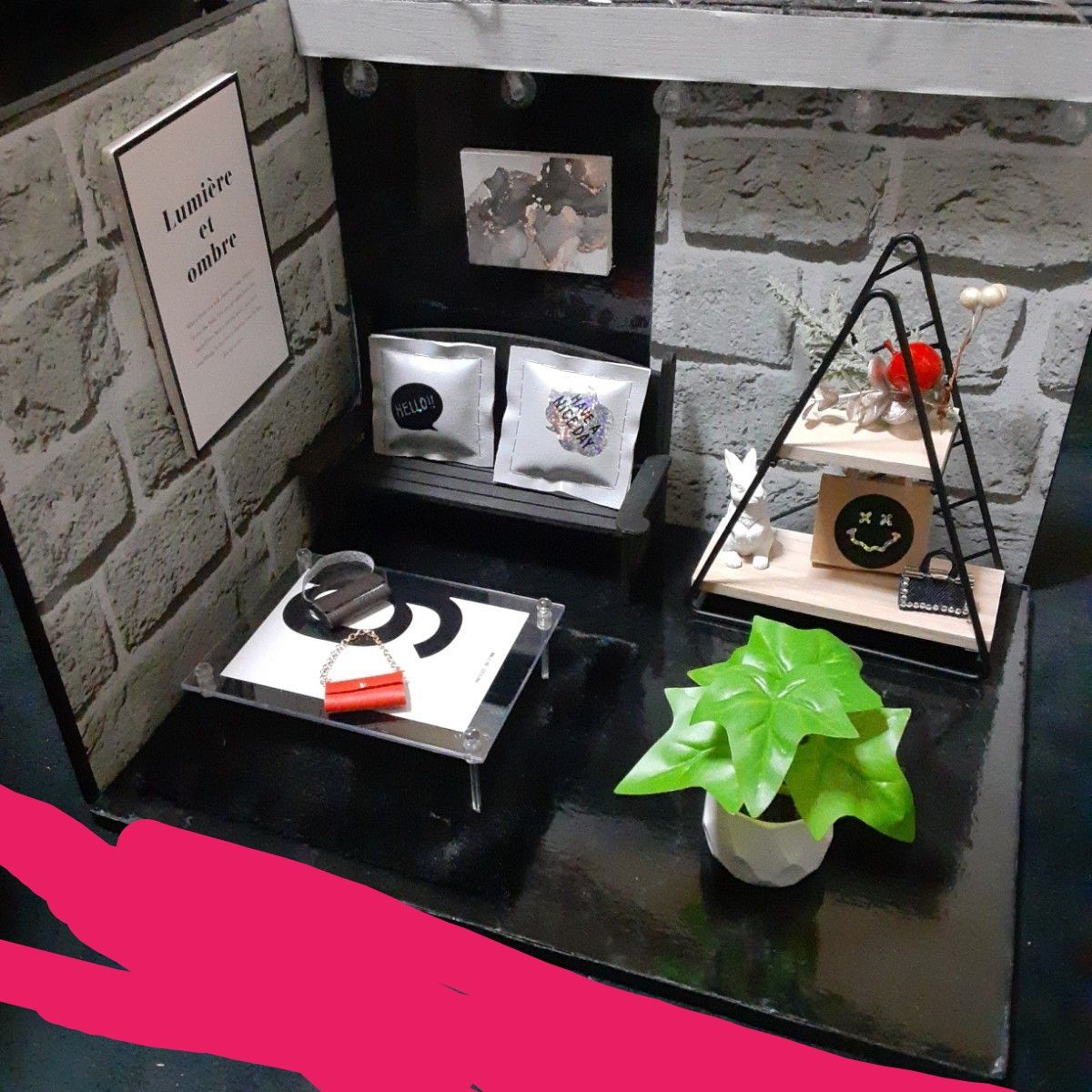 SALE2Wayメンズドールハウス ミニチュア 背景ボード ミニチュア ドール