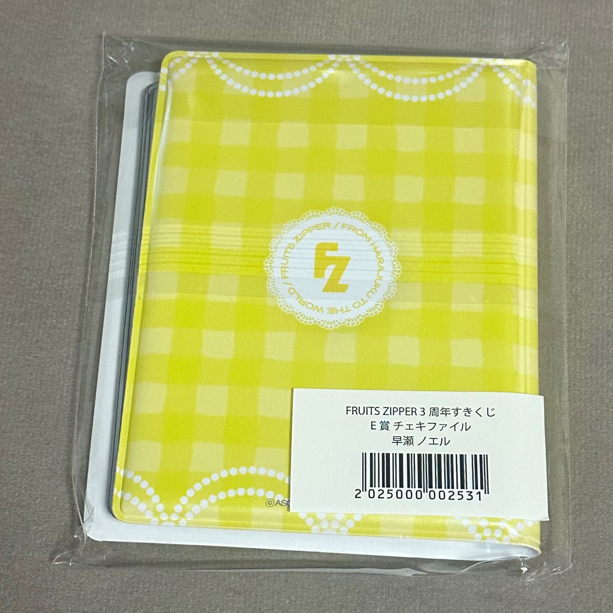 E賞 チェキファイル 早瀬ノエル FRUITS ZIPPER フルーツジッパー 3周年