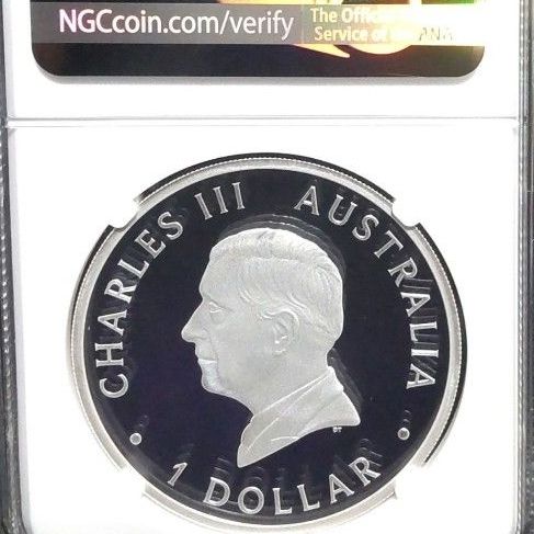 最高鑑定】2024年 白鳥 1オンス銀貨 NGC PF70UC 純銀 COA&BOX付属