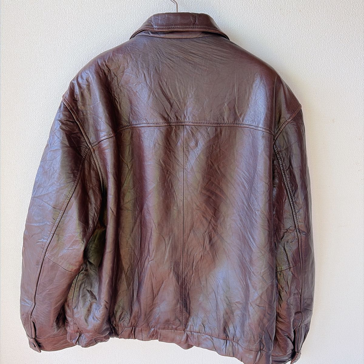 00s CHAPS ラルフローレン 同型 レザースイングトップ 本革 ブラウン