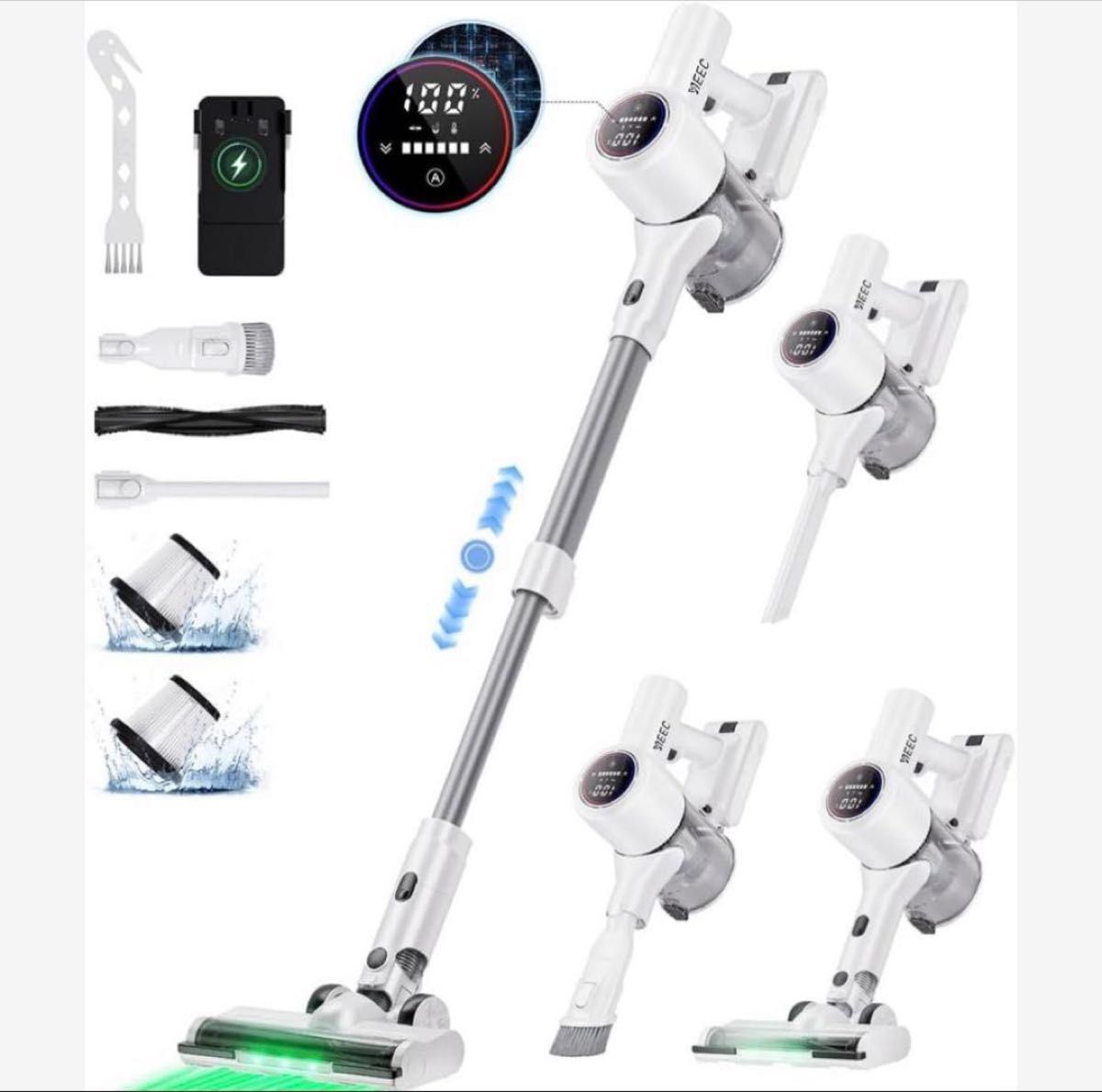 新品】掃除機 コードレス【2026業界初AIホコリ自動検知 75Kpa 強力吸引