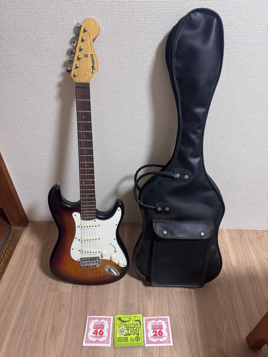 Mavis エレキギター ストラトタイプ サンバースト ソフトケース付き