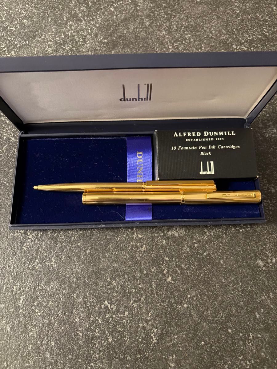 ダンヒル 万年筆 14K GERMANY刻印 コンバーター付 ボールペンセット