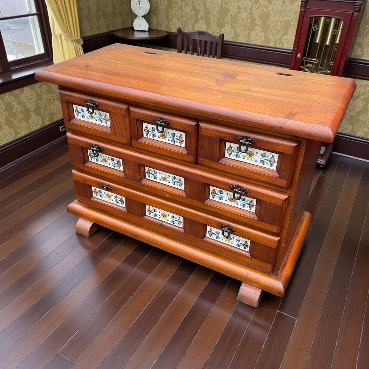 廃盤 希少 ACTUS アクタス バレンシア タイル チェスト スペイン 天然