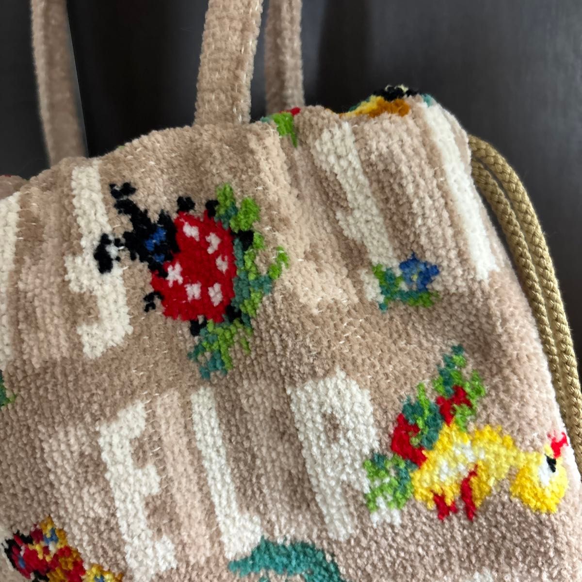 美品 フェイラー フェイラーアンドハイジ 巾着バック ベージュ｜Yahoo