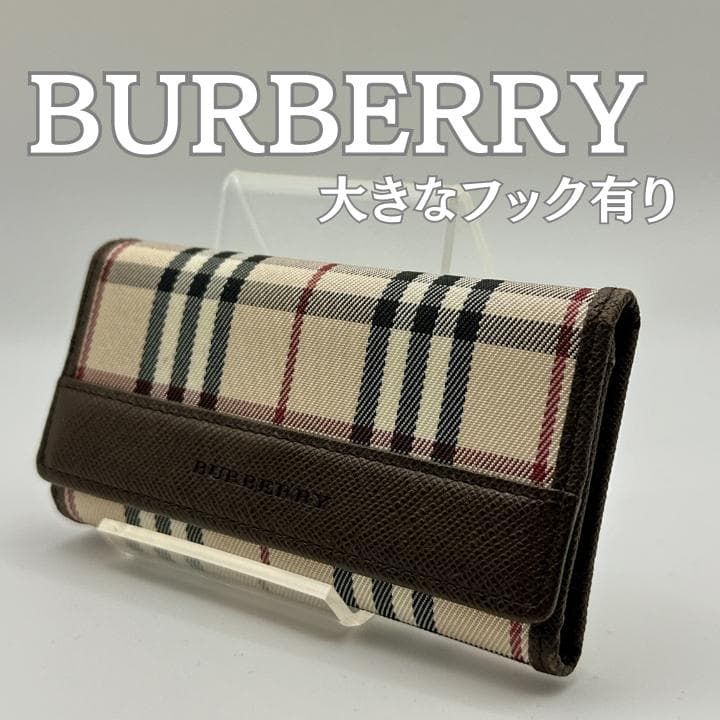BURBERRY バーバリー ノバチェック柄 5連キーケース シルバー金具 内側