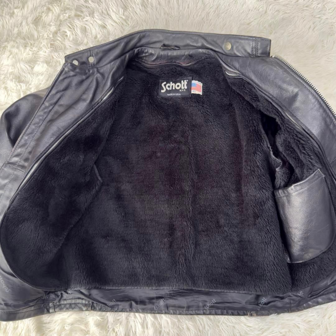 米国製40 インナーボア付 Schott ショット 641 シングル ライダース