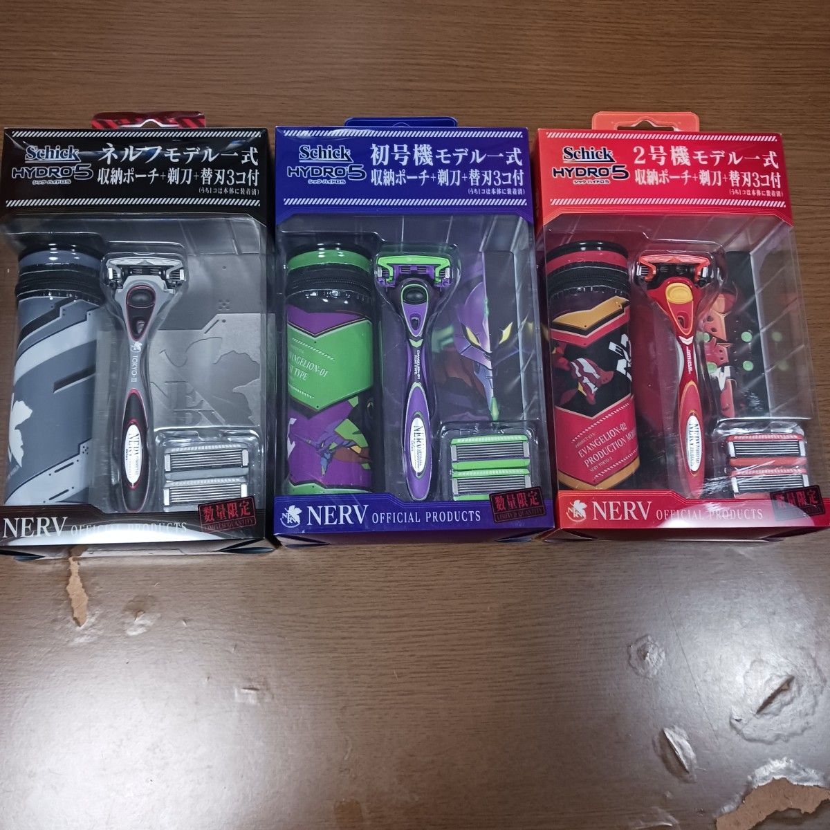 新品 未使用】Schick HYDRO5 エヴァンゲリオン コラボ 替刃3コ付 3種