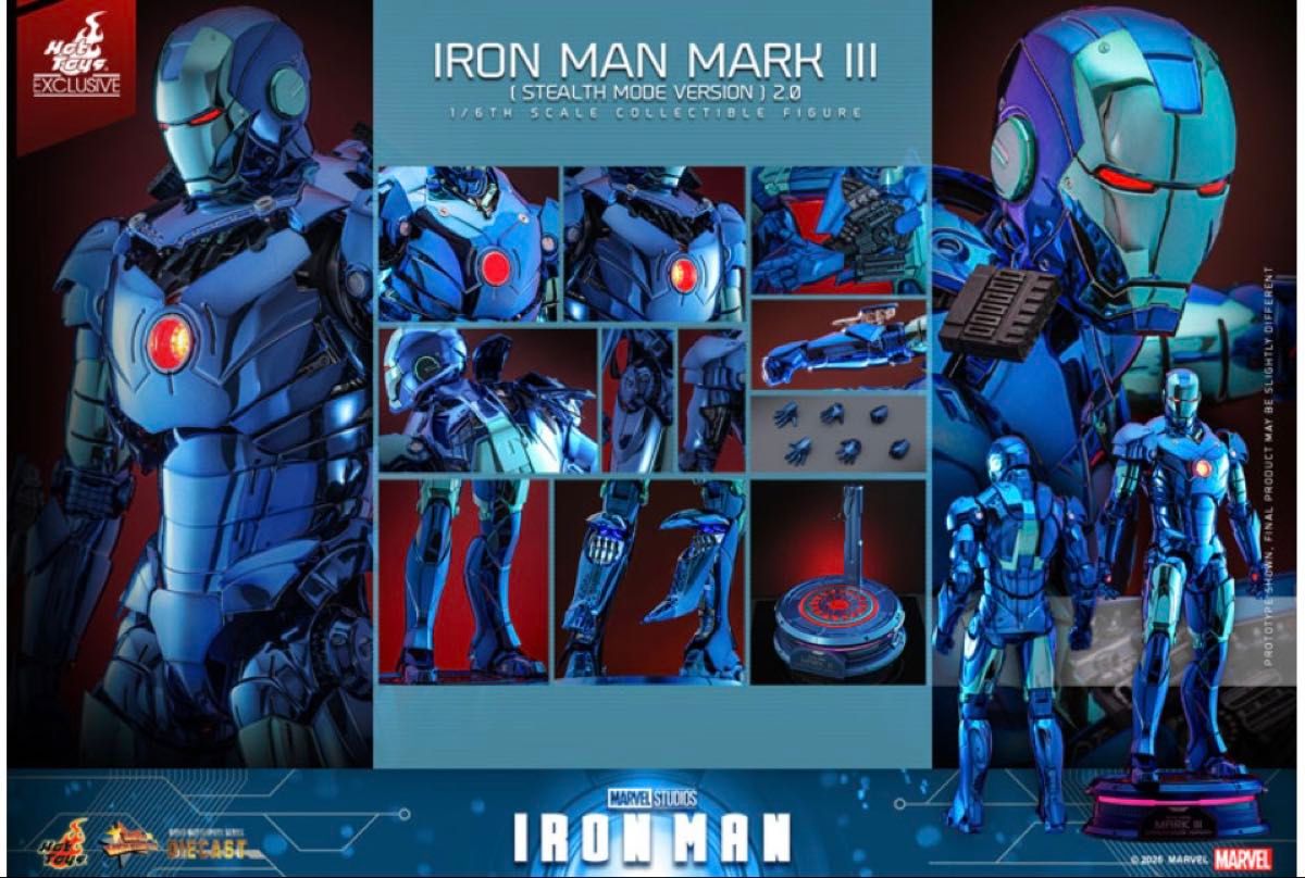 ホットトイズ DIECAST アイアンマン・マーク3 ステルス・モード 2 0版