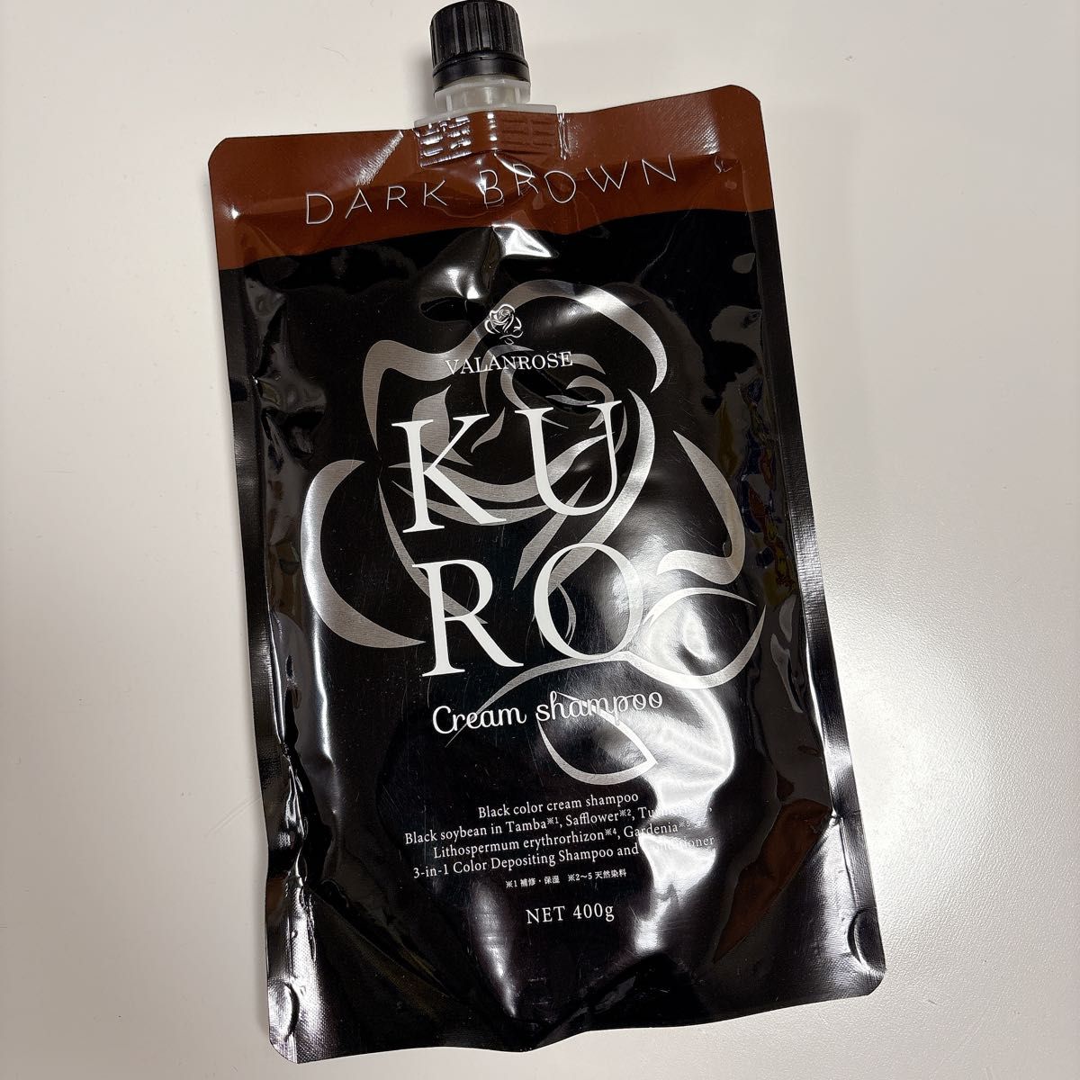 VALANROSE KURO クリームシャンプー ダークブラウン 400g 訳あり
