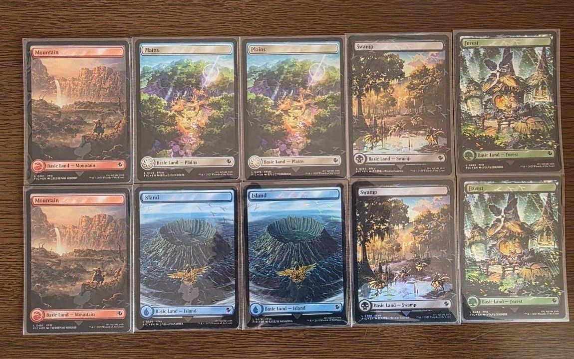 英語版 MTG チョコボバンドル チョコボトラックfoil 基本土地 foil FF