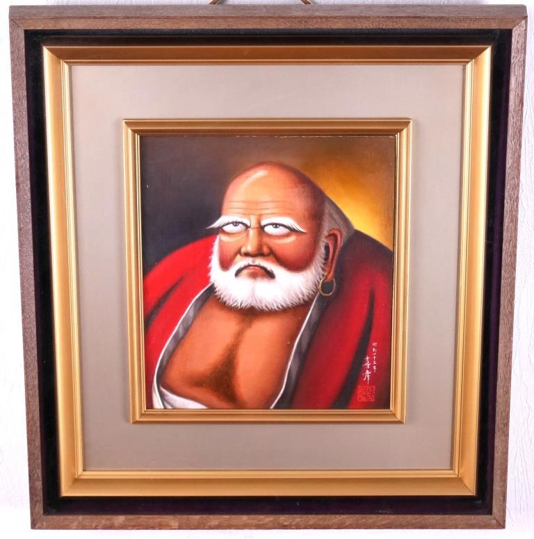 達磨大師馬堀遠州油彩