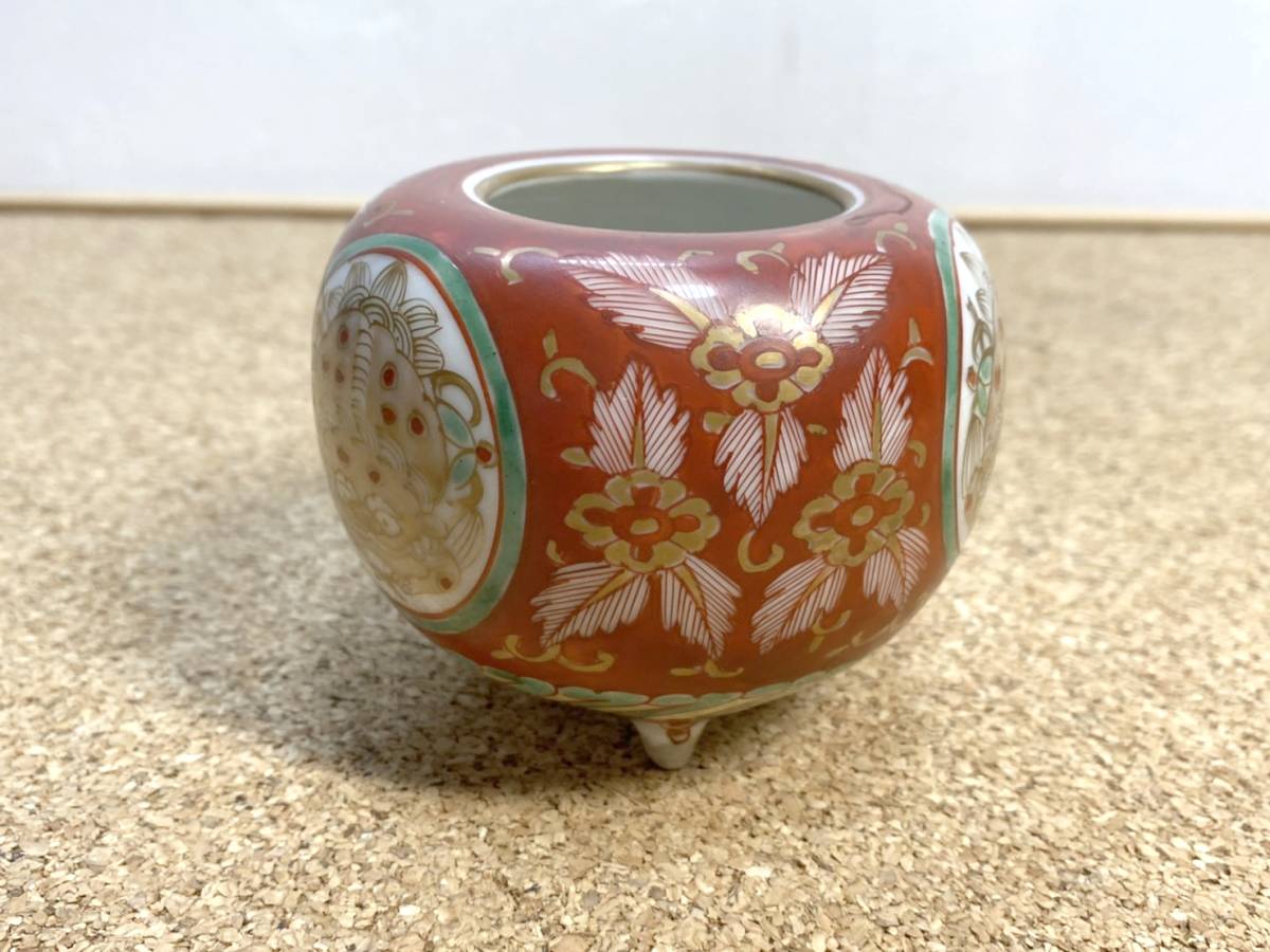 MB20】煎茶道具 杉本儀助(作) 素銅内銀張 高肉象嵌 仔犬 茶合 76.6g