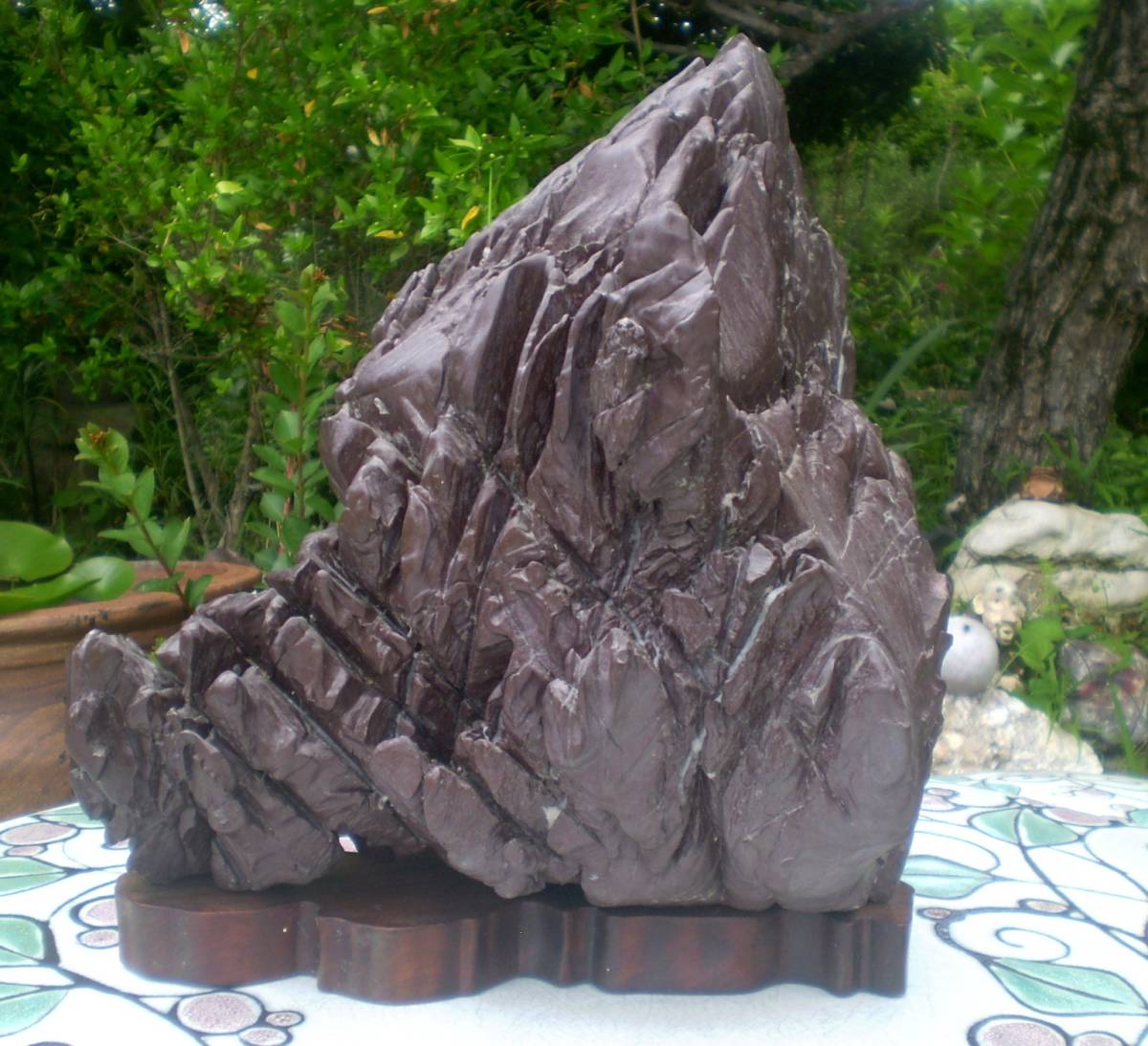 紫雲石!! 盆石・水石・鑑賞石・庭石N-61 Yahoo!オークション - 丹波