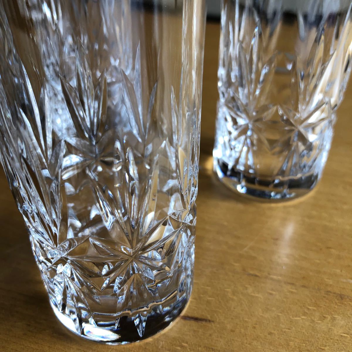 昭和レトロ HOYA CRYSTAL ホヤクリスタル グラス 5個セット 京都の