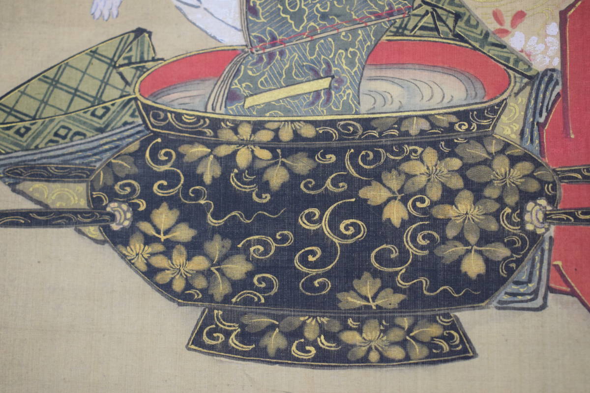 真作/長谷川雪嶺/小野小町春秋山水図/三幅対//掛軸☆宝船☆Y-