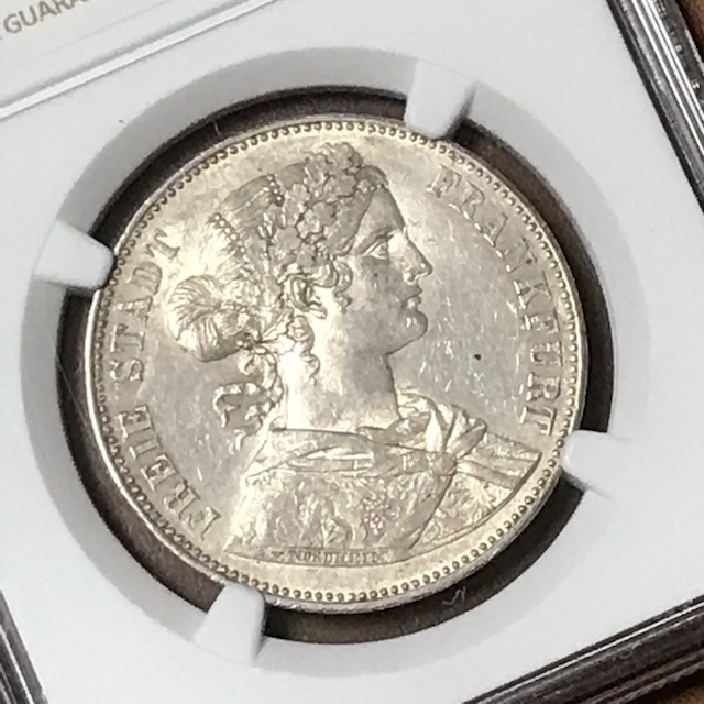 招*@様 1860年 ドイツ フランクフルト フライエシュタット1 ターラー