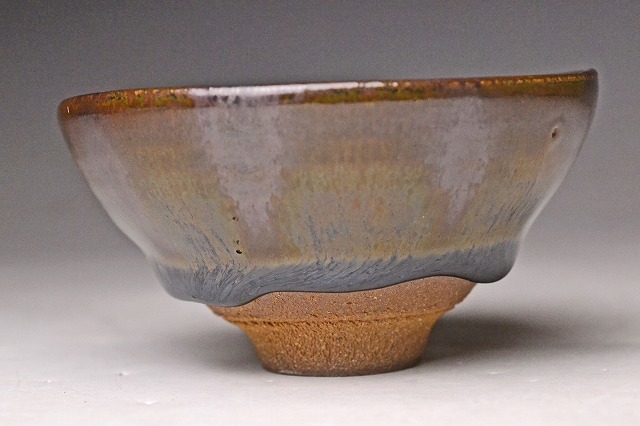 加藤仁 ☆ 天目ぐい呑 ☆ 共箱共布 ☆ 市無形文化財 ☆ 検