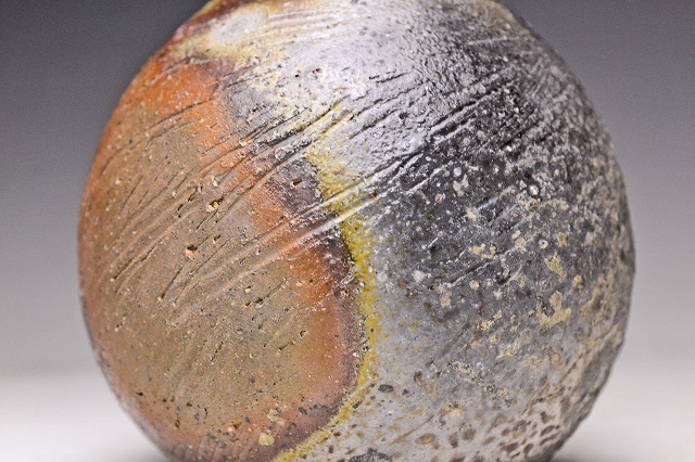 金重晃介 ☆ 備前 鶴首 徳利 ☆ 共箱 栞 ☆ 父 ： 人間国宝 金重陶