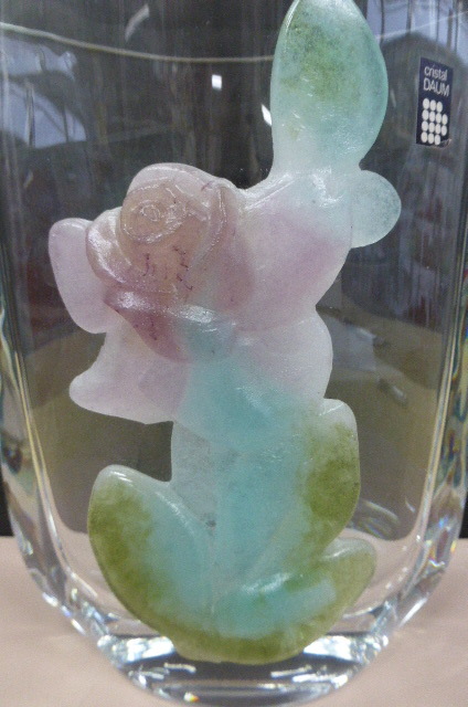 ☆共箱・未使用保管品☆ Daum ドームクリスタル クリスタルガラス 花瓶