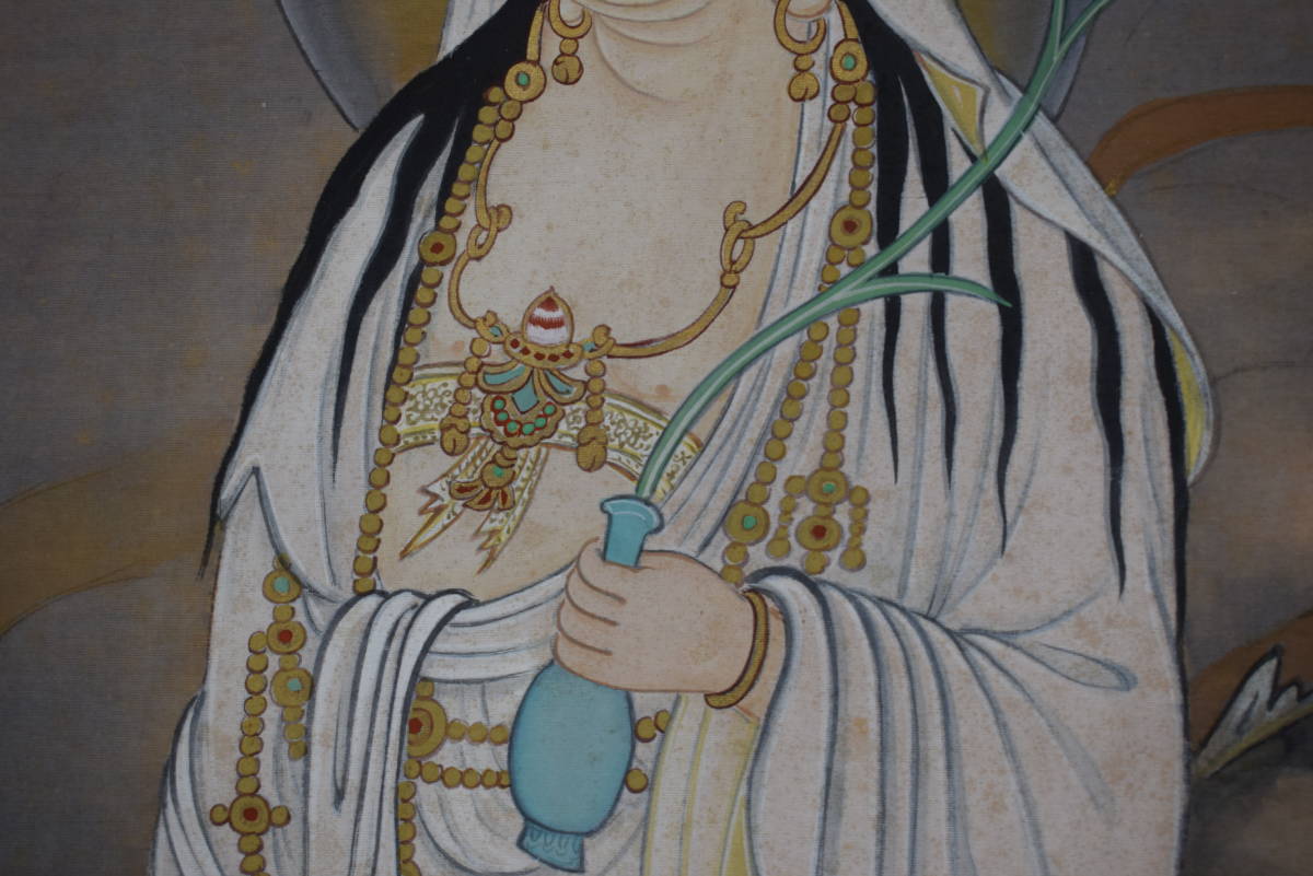 真作】雲山/龍頭観音図/掛軸☆宝船☆Y-436 JM