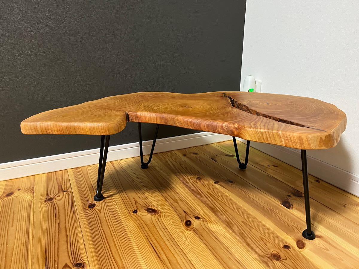 希少材】花梨（カリン）一枚板 座卓 / ローテーブル 無垢 木目 2025年