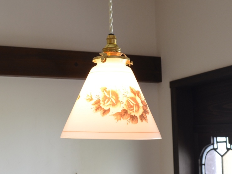 アンティーク照明 ヴィンテージデザイン 乳白電笠 ライト ヴィンテージ