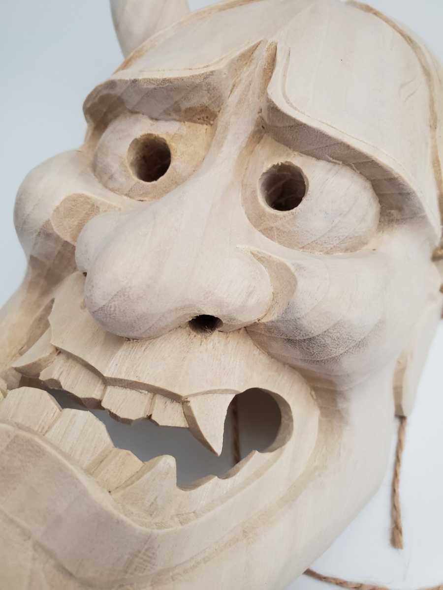 般若(はんにゃ)木彫り 手彫り