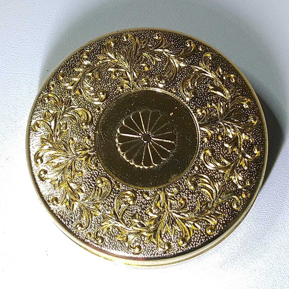 Yahoo!オークション - 菊の御紋 朱肉入れ 24KGP 菊紋