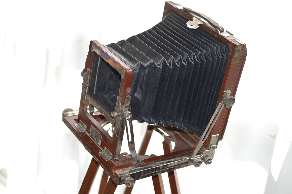 木製 蛇腹カメラ 大判 アンティーク レトロ 当時物 付属部品付き 詳細