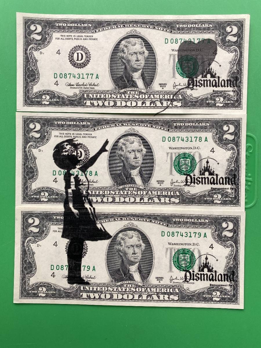 □バンクシー 額装済み 紙幣 Banksy Di Faced Tenner 札 ディズマランド