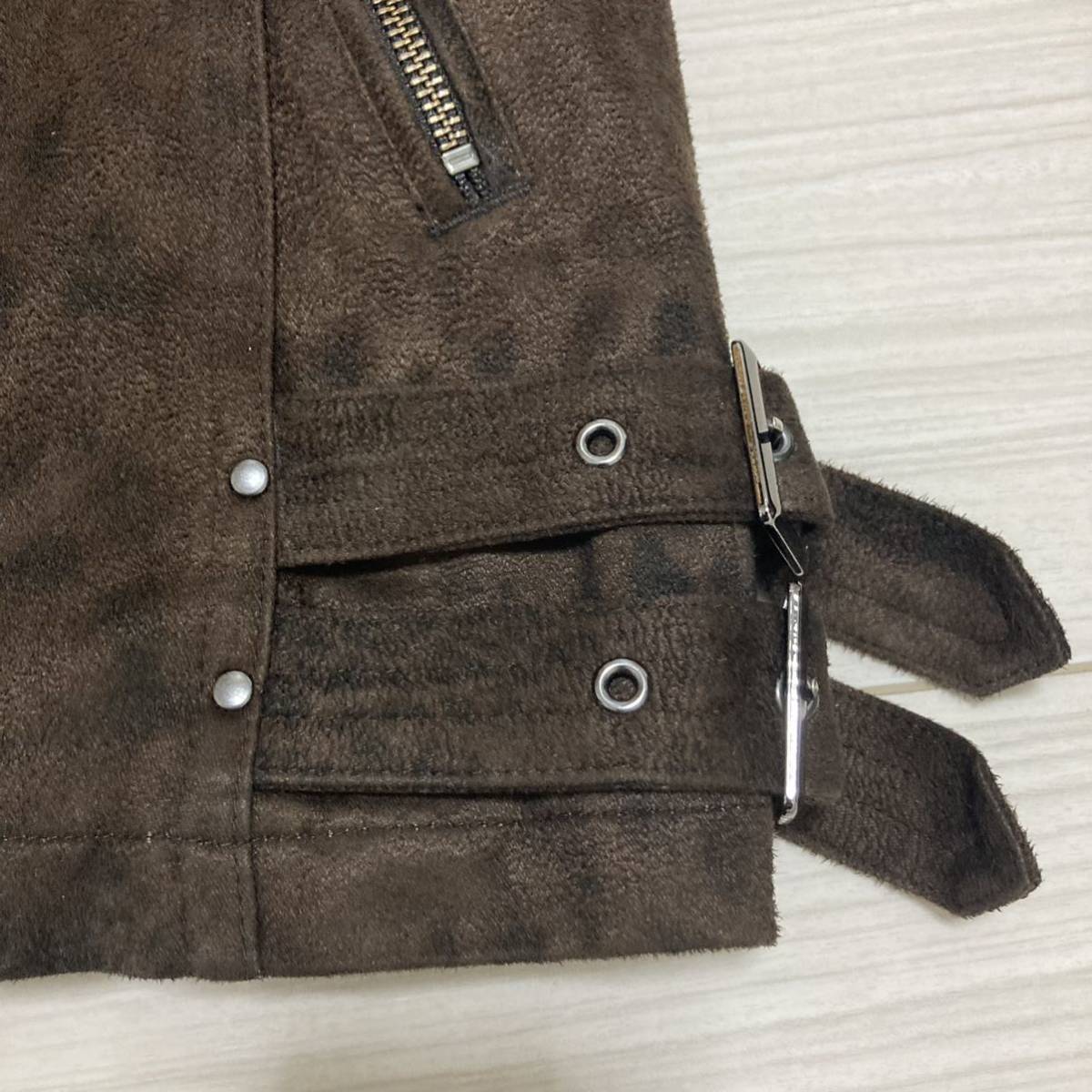 トルネードマート T/C スエードレザー レオパード 豹柄 ライダース