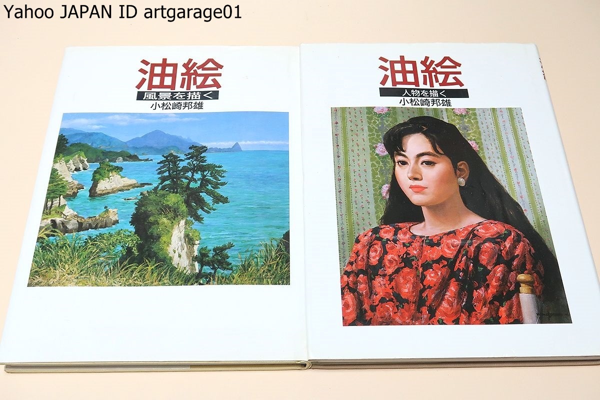 小松崎邦雄 タイトル「背景の彼」 油彩画 サイン有り 小松崎邦雄