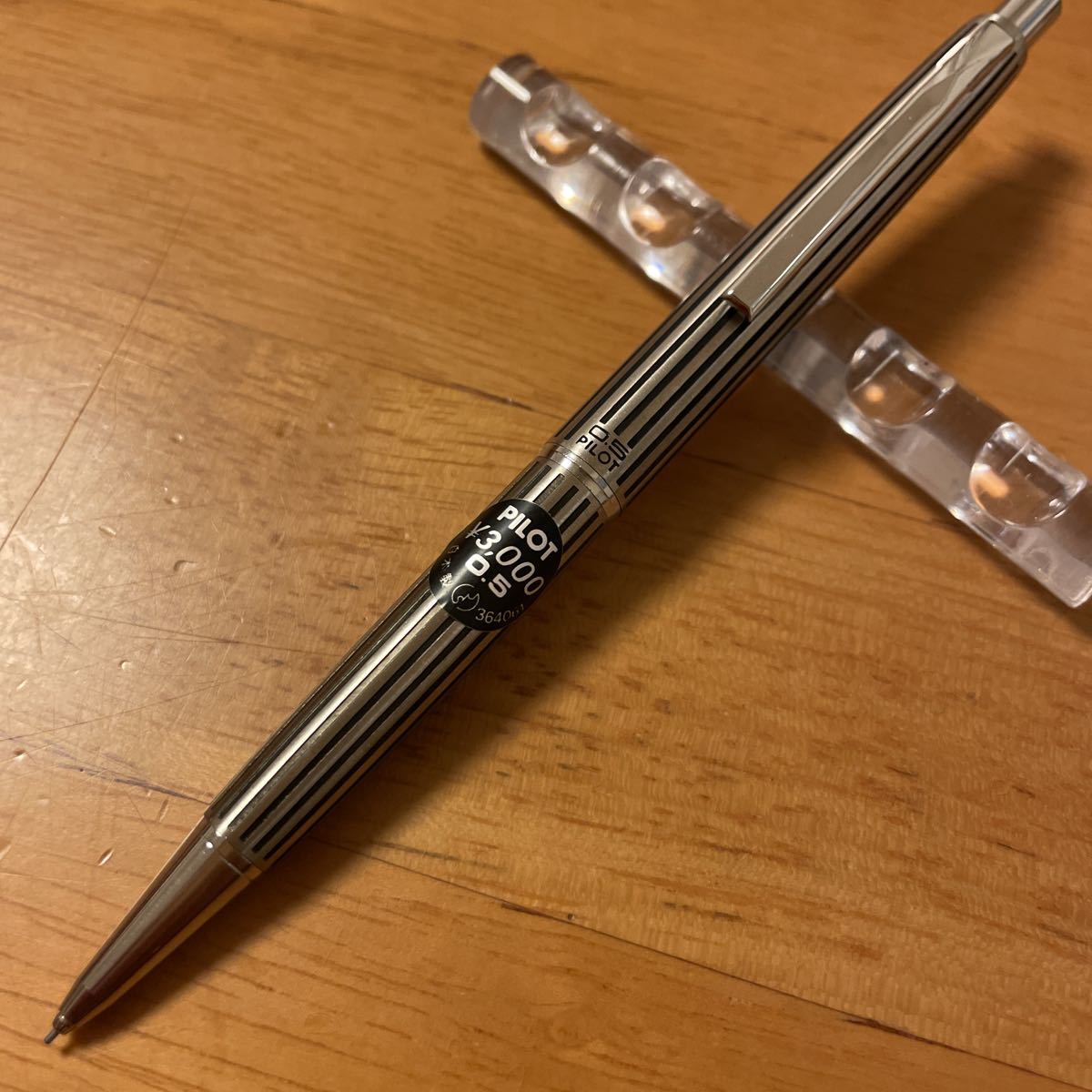 希少】プラチナアングル ボディーノック式 シャープペンシル0.5mm蝕刻