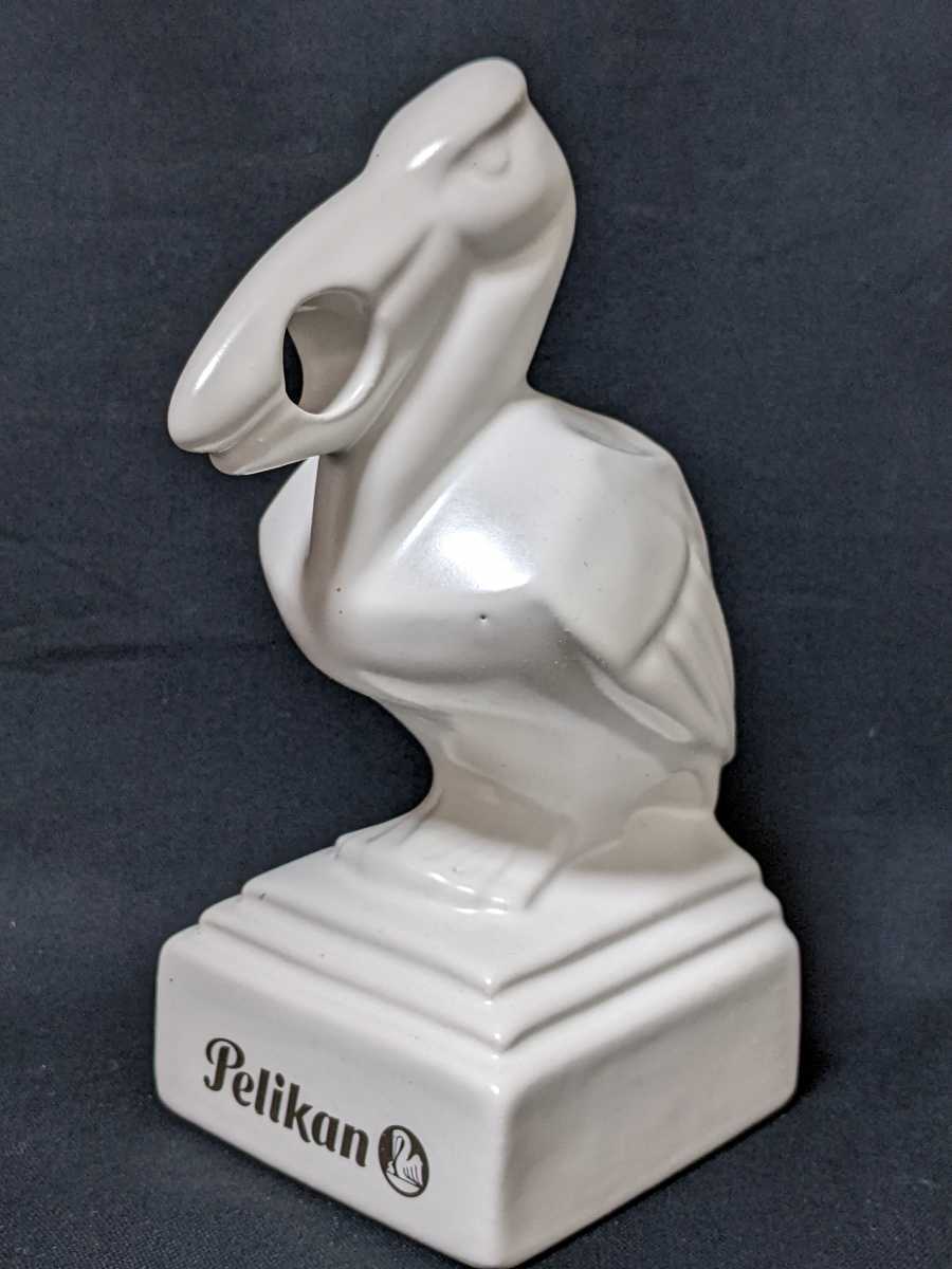 極稀少】非売品 Pelikan ペンスタンド 大サイズ 白 陶器製 新品□ 極