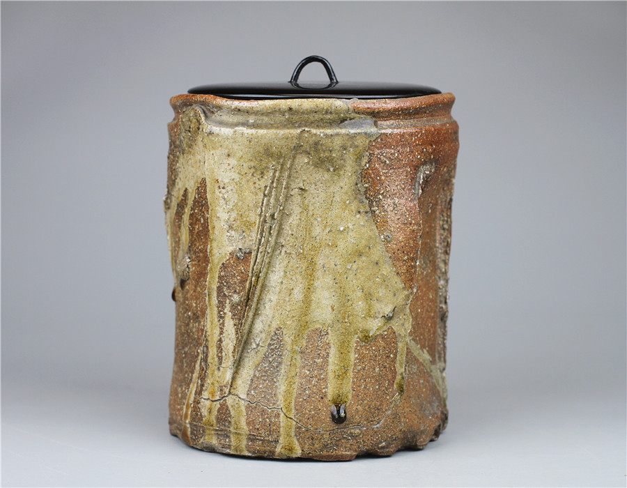 ♥美濃焼各務周海志野水指共箱付き骨董品古玩