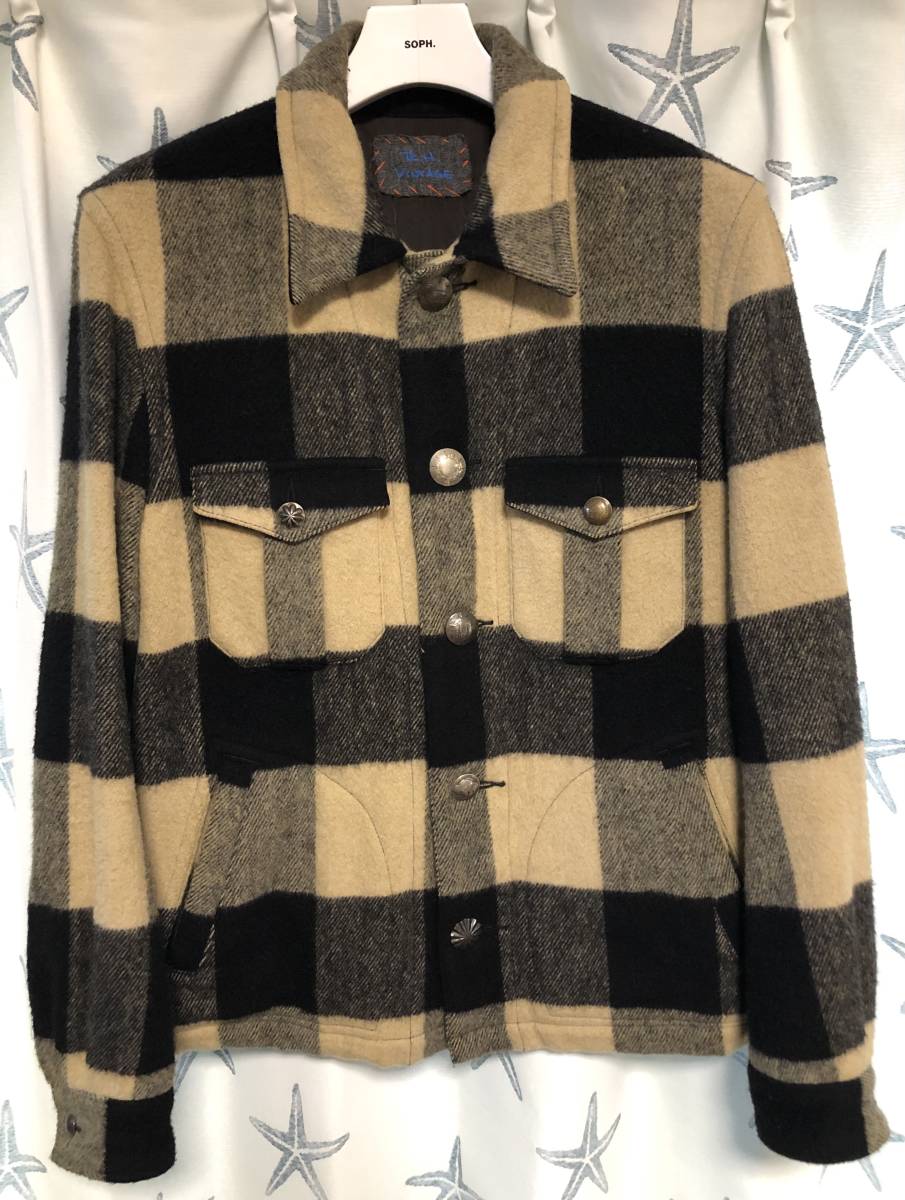 ジャンフランコフェレ】カラーネップヘリンボーン織ウールコート