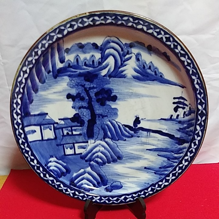 古伊万里 染錦 二重高台 三つ丼 鉢 飾り鉢 D132 古伊万里 染錦 二重