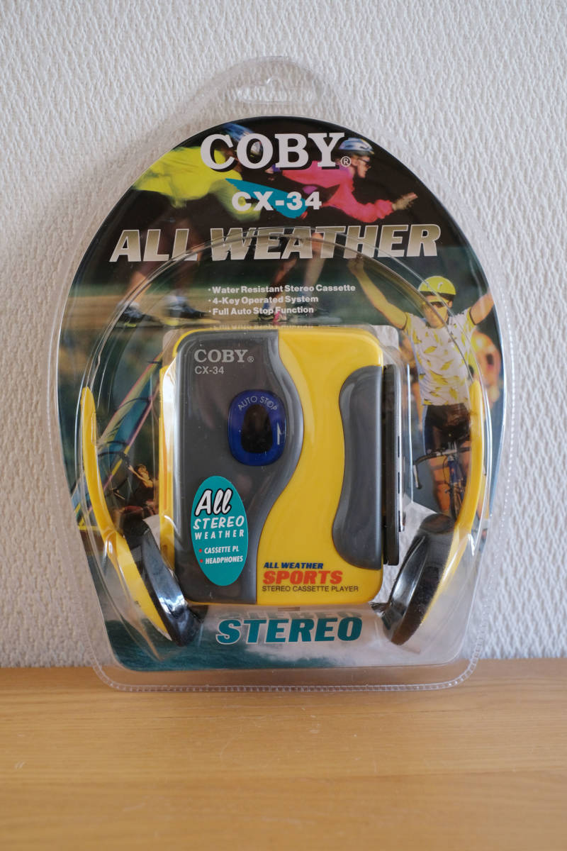 送料込90s未開封 COBY SPORTS CX-34 カセット ウォークマン ポータブル