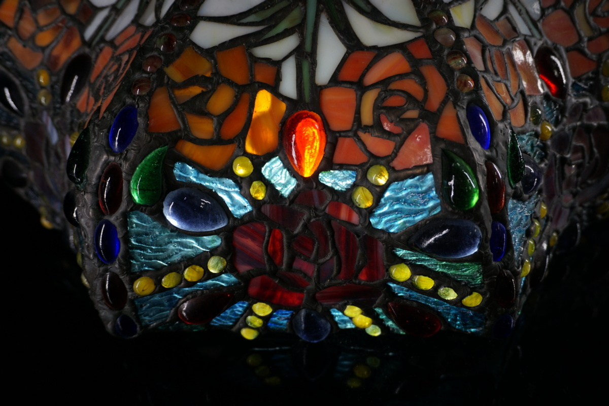 太陽&月&星 ヴィンテージ ステンドグラス 激レア ダブルリム製 グラス