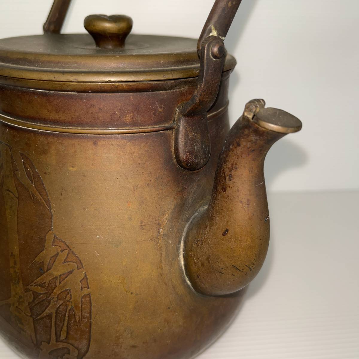 ☆時代 銅 水注 湯沸 煎茶道具 11-6