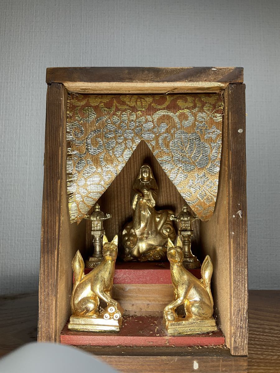 仏教美術 仏像 木彫 【豊川荼枳尼天】厨子 彩色 荼枳尼天 仏像