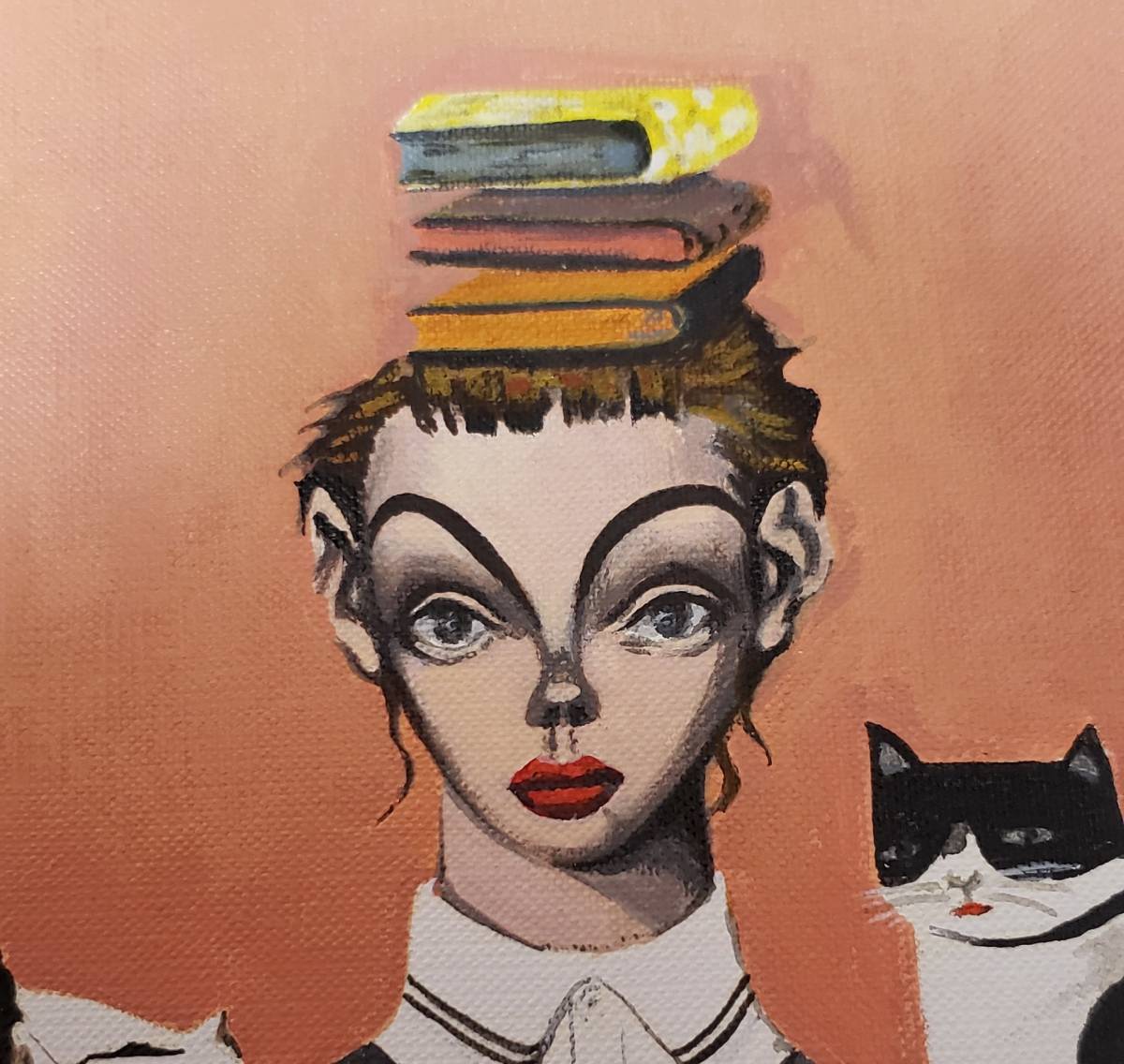 処分価格】☆金子國義 『よこしまな祈り』☆油彩 F6号 油絵 金子国義