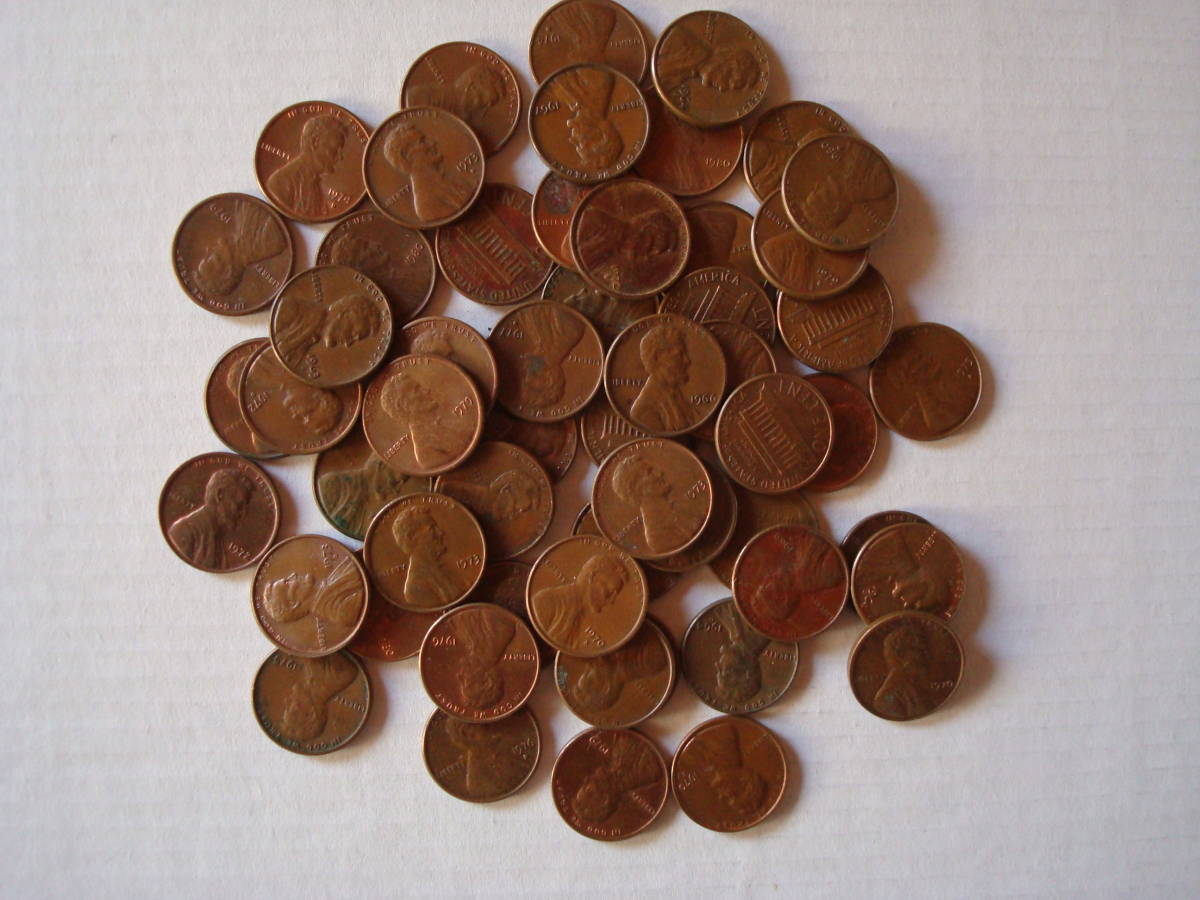 Yahoo!オークション - アメリカドル1セント銅貨（Penny銅貨）1982年以