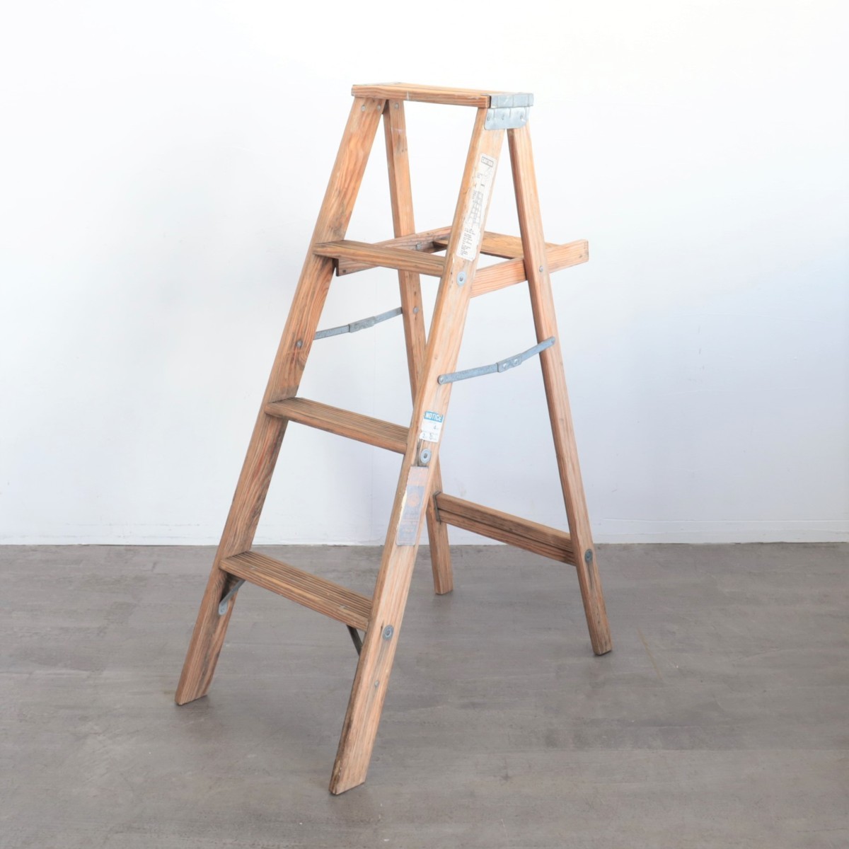 4241 アメリカ ヴィンテージ 脚立 4段 木製ラダー stepladder ストア