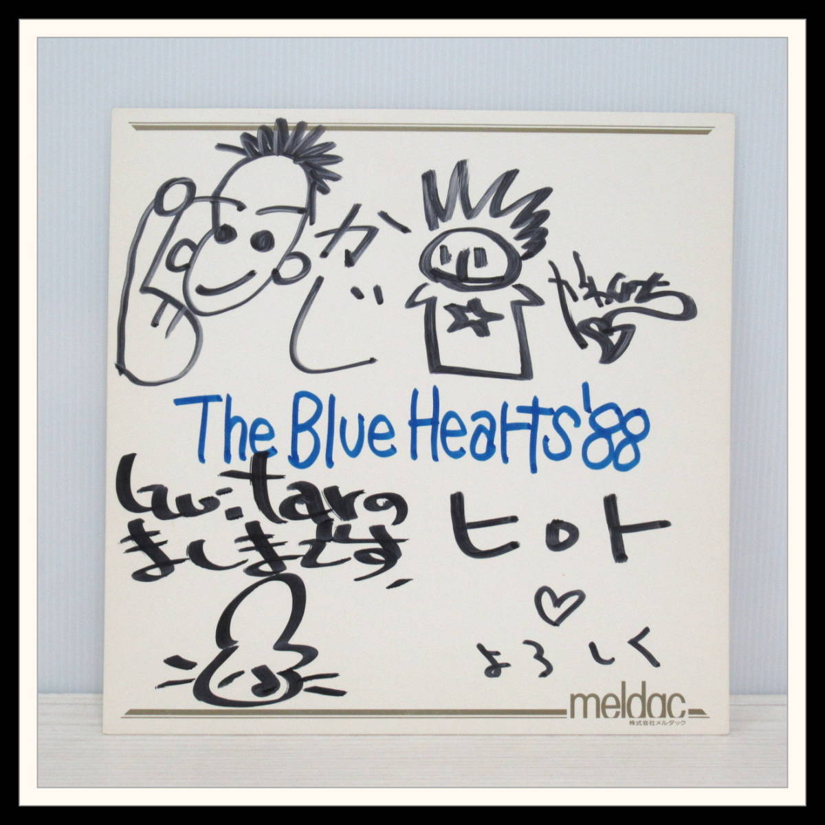 THE BLUE HEARTS サイン入りアート 1992 The BLUE HEARTS ブルーハーツ
